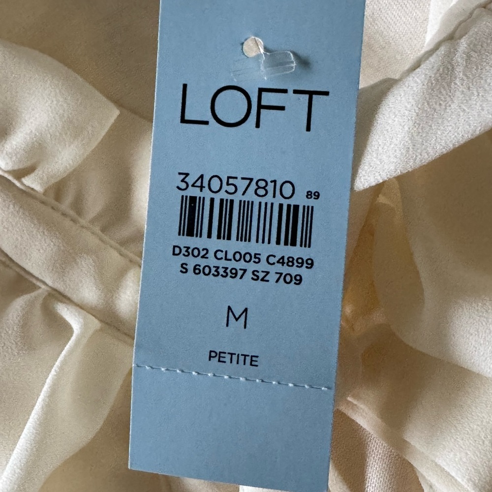 Loft Ivory Ruffle Shell - Picture 3 of 5